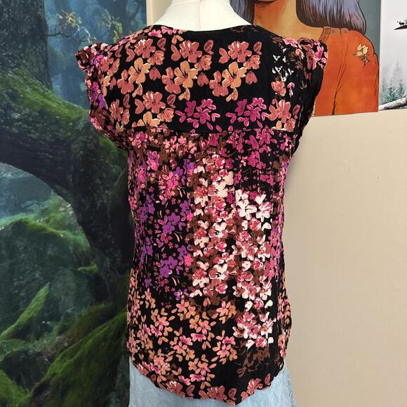 savanna jane embroidered boho floral blouse size small - Picture 4 of 5